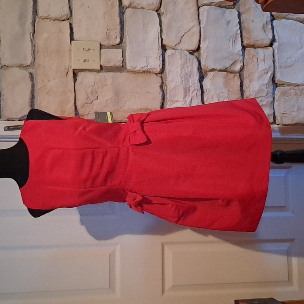 Taylor Red Vintage 60s inspired Dress US 4 bows